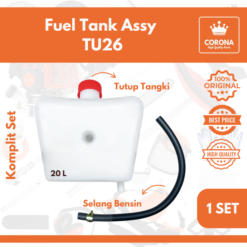 Louay_Idstore Fuel Tank Assy Tangki Bensin Set Tu26 20 Liter Mesin Sprayer Semprot Hama 2 Tak Tanika