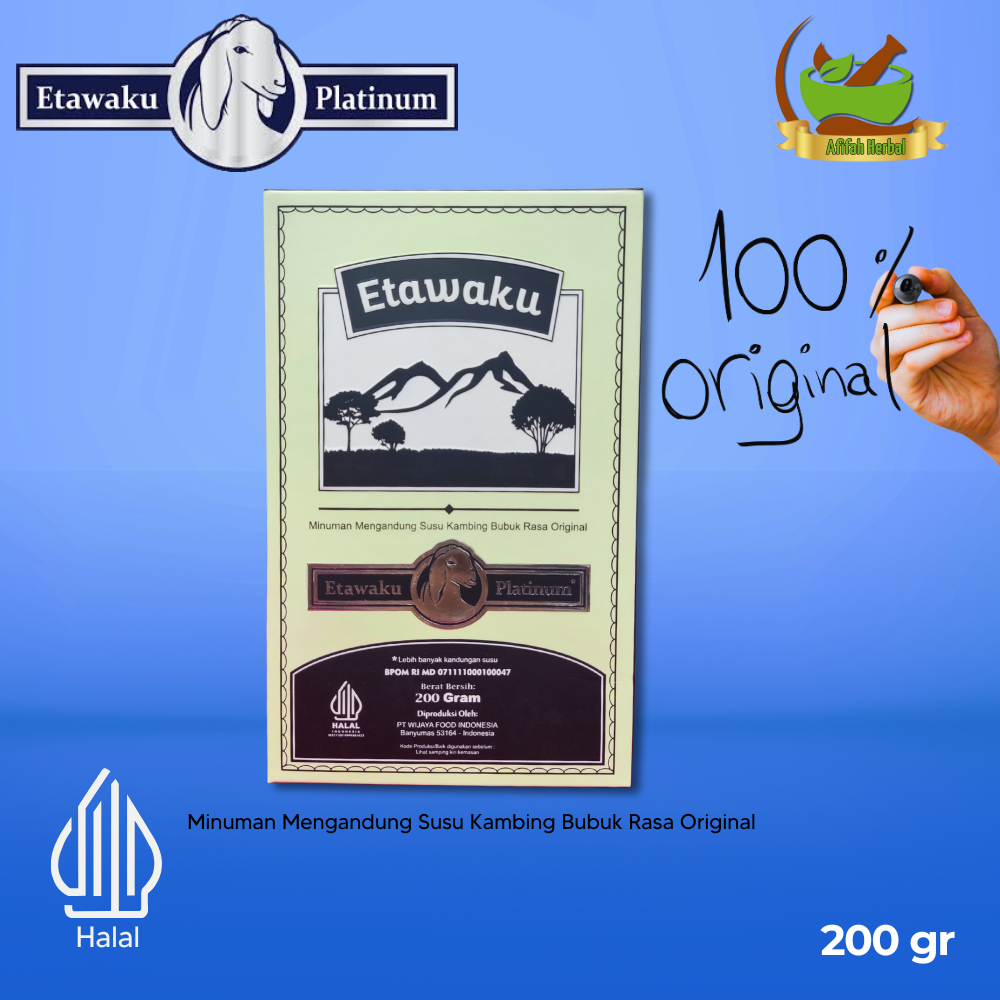 

Susu Etawaku Platinum 200 gram | 100% Original | Berkhasiat menangani masalah pernapasan