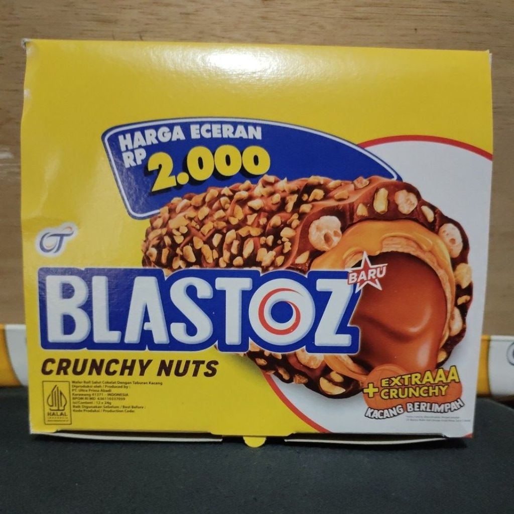 

Blastoz crunchy nuts 1box isi 12sachet