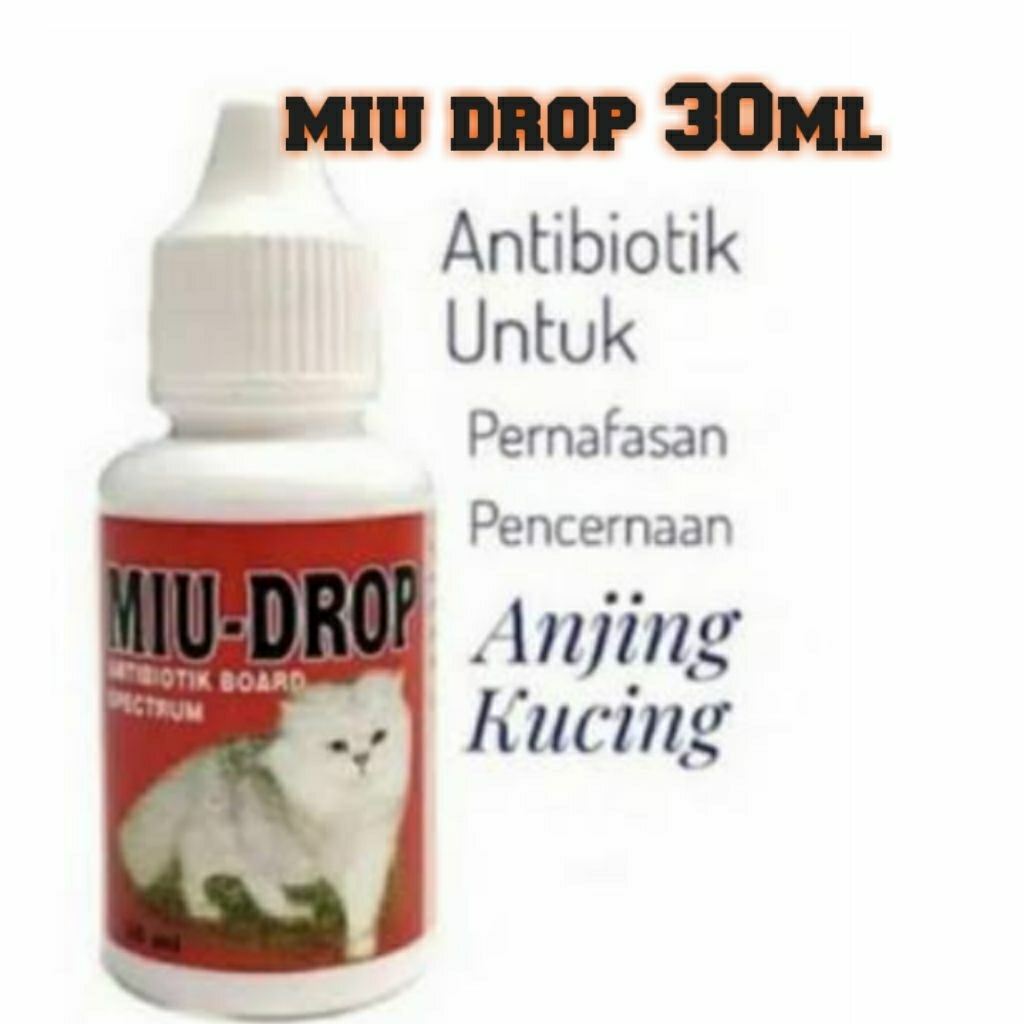 Sangat ampuh Antibiotik untuk kucing MIU-DROP 30ML antibiotik untuk kucing dan anjing efektif tidak 