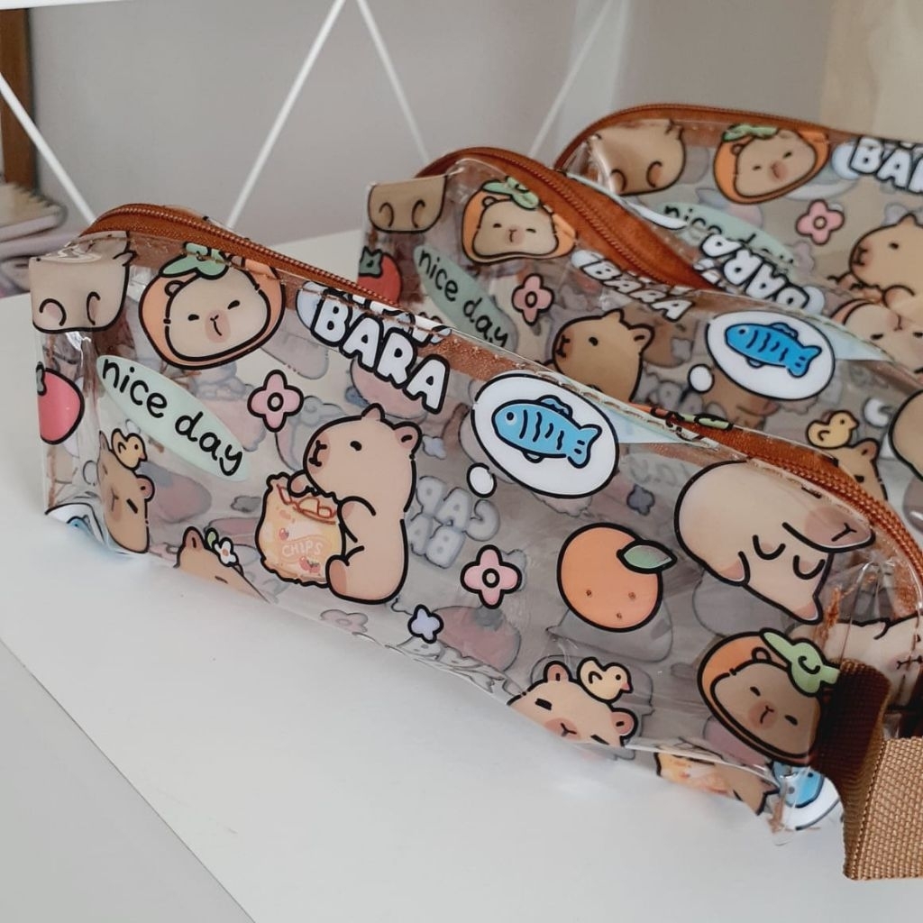 

Kotak Pensil Capybara Motif Transparan /Kotak Pensil Lucu Imut /Perlengkapan Sekolah Alat Tulis/ Pencil Case