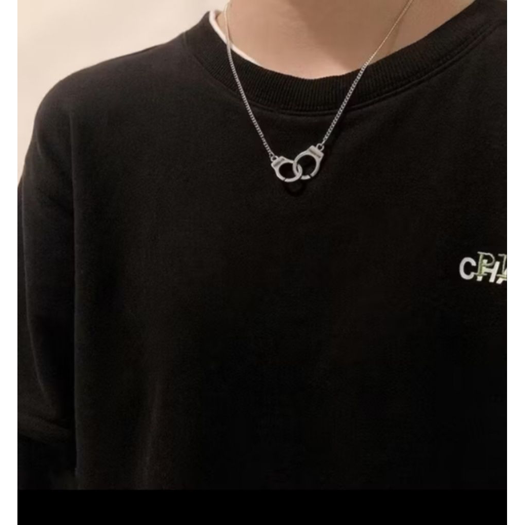 kalung titanium carm borgol anti karat unisex