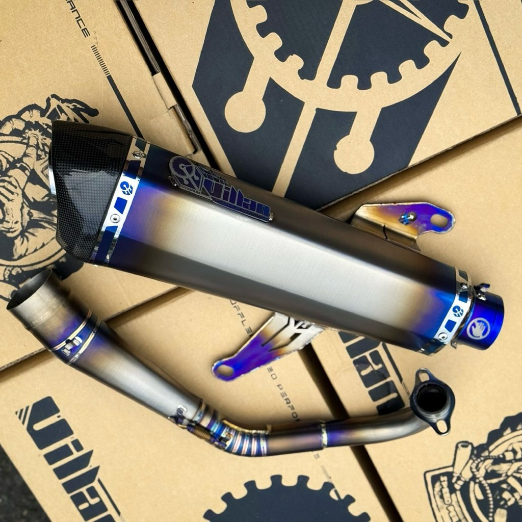 knalpot VILLAN RX1 full titanium pnp xmax orginal