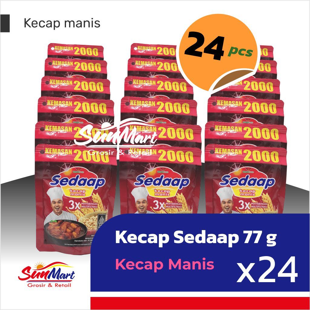 

Sedaap(24pcs) kecap manis 77g expayet bln 11 2025.