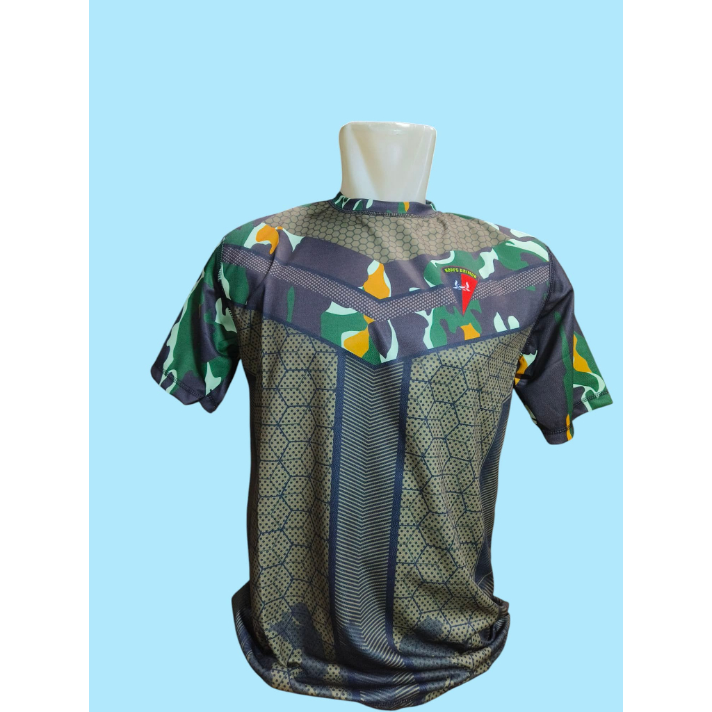 Kaos Dryfit Loreng Brimob List - Oblong Jersey Brimob Kombinasi List - Kaos Dryfit Jersey
