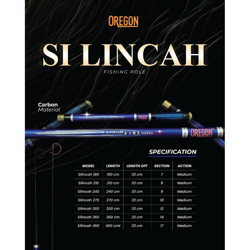 Joran//Tegek Oregon Silincah 180,210,240,270,300,360,450