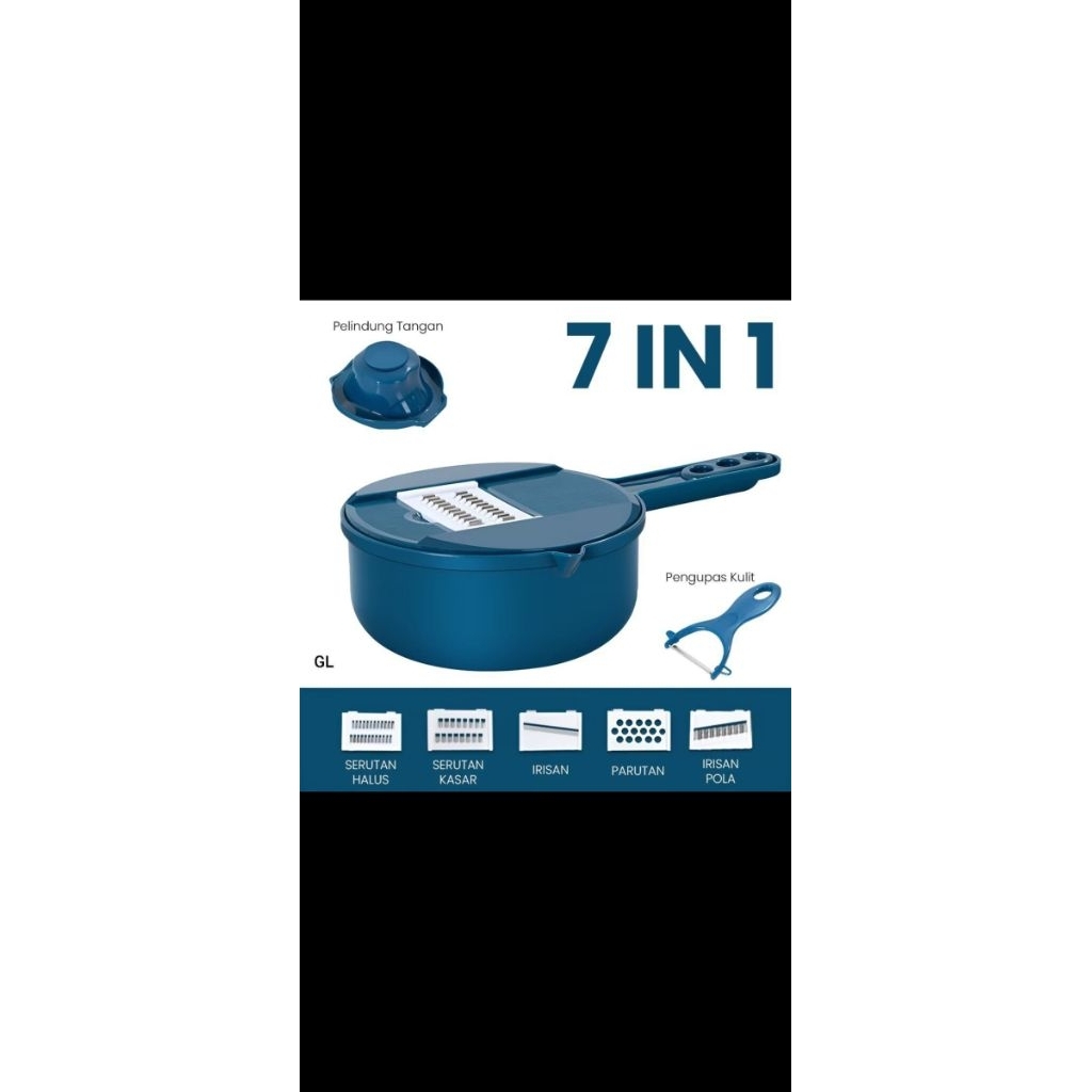 Alat potong parutan sayur serbaguna 7in1