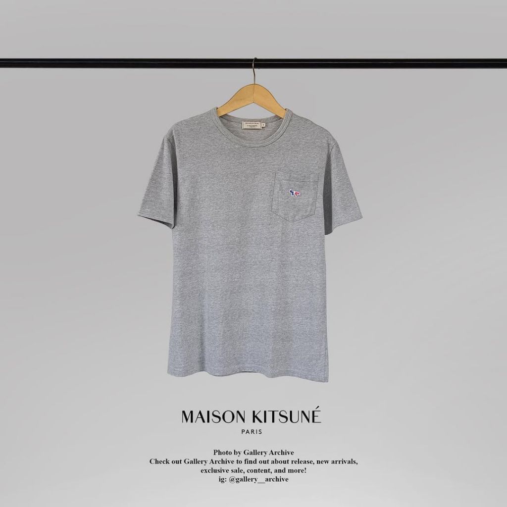Maison Kitsune - Tricolor Fox Patch Pocket Tee Authentic Preloved
