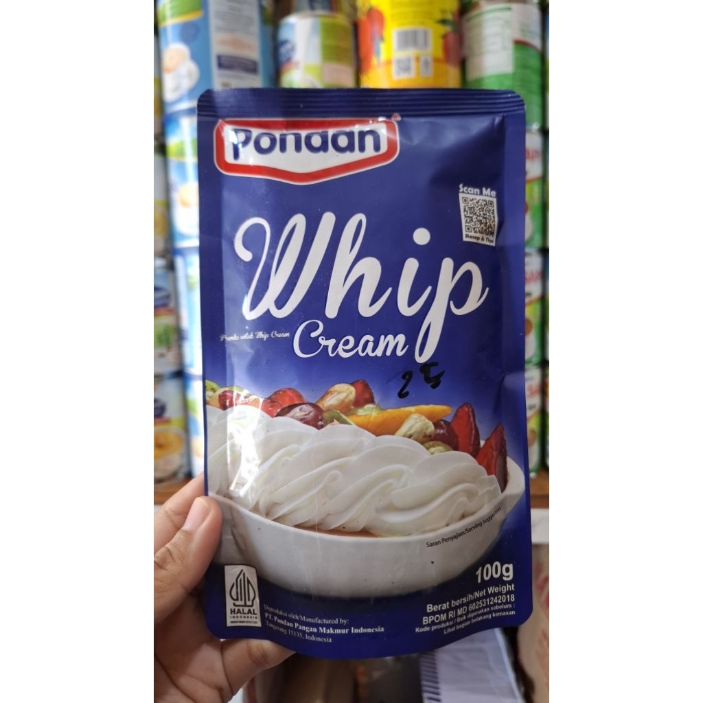 

whip cream pondan 100gram