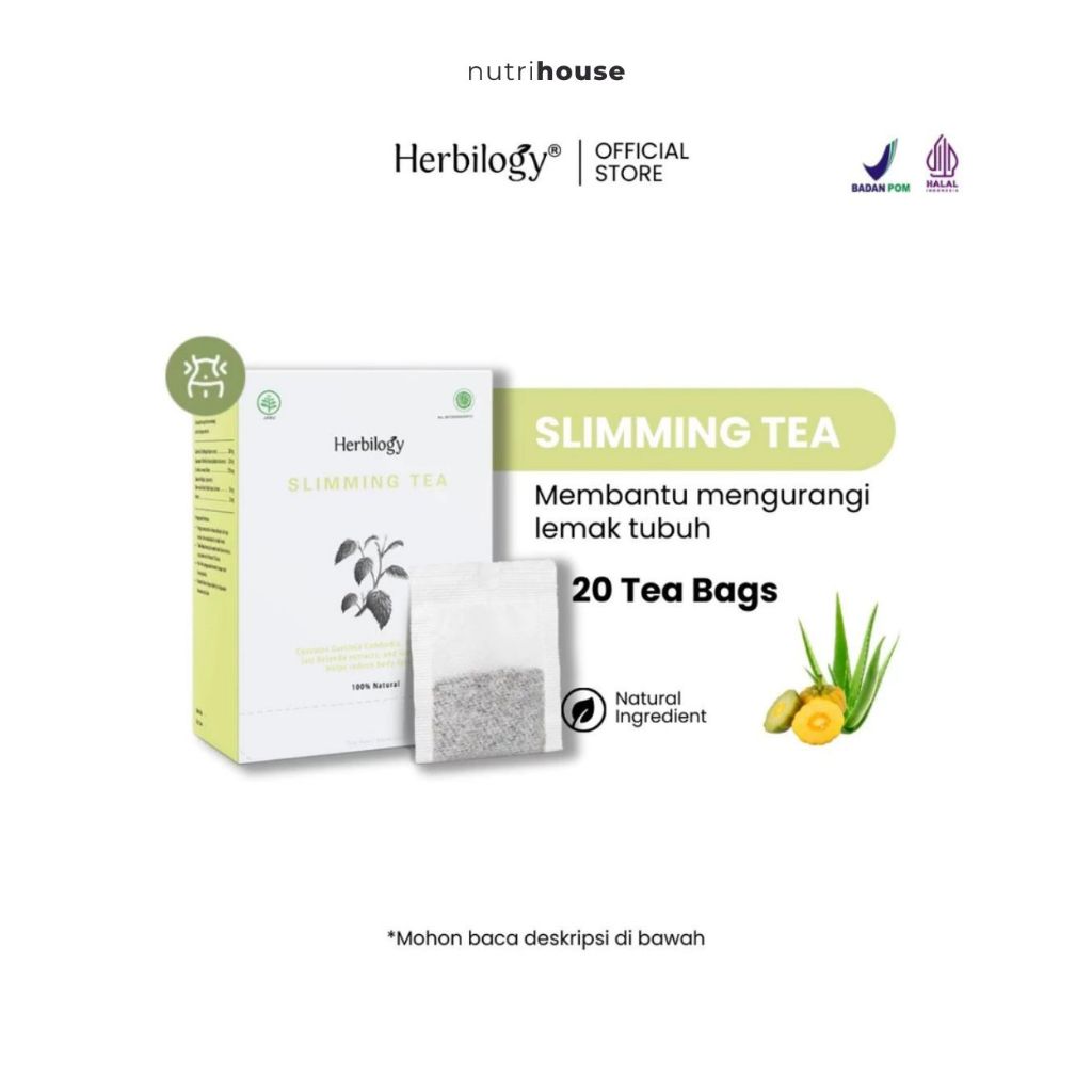 

Herbilogy Slimming Tea 20 Kantong Teh Hijau Pelangsing Teh Diet