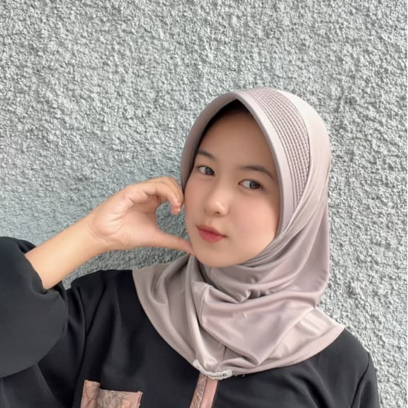 HIJAB SPORT PENDEK POLOS PET BESAR AZZURA