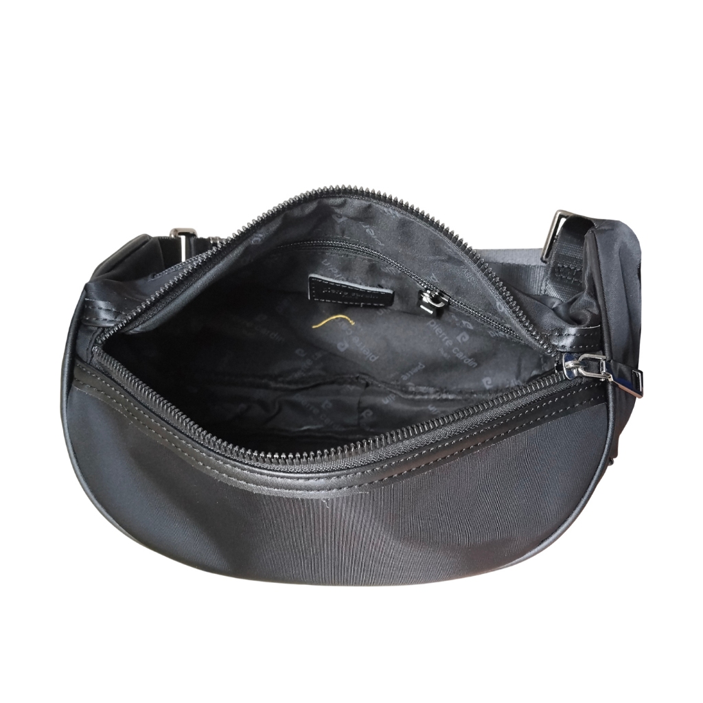 (Good) Pierre Cardin Tas Pinggang Pria Selempang Waist Bag Hitam 9112832901BLA-Black