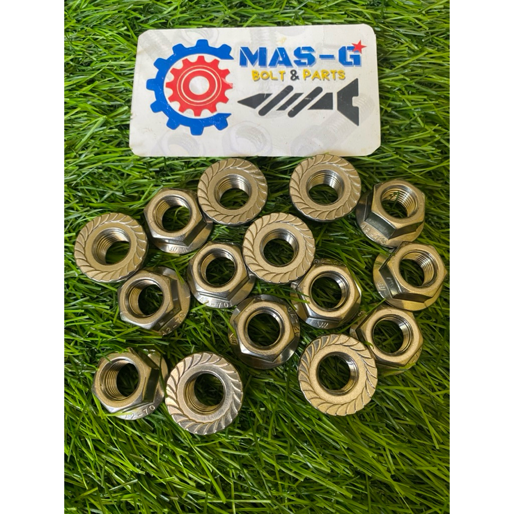 Mur baut topi Stainless Anti karat M12 drat 17 ( halus )