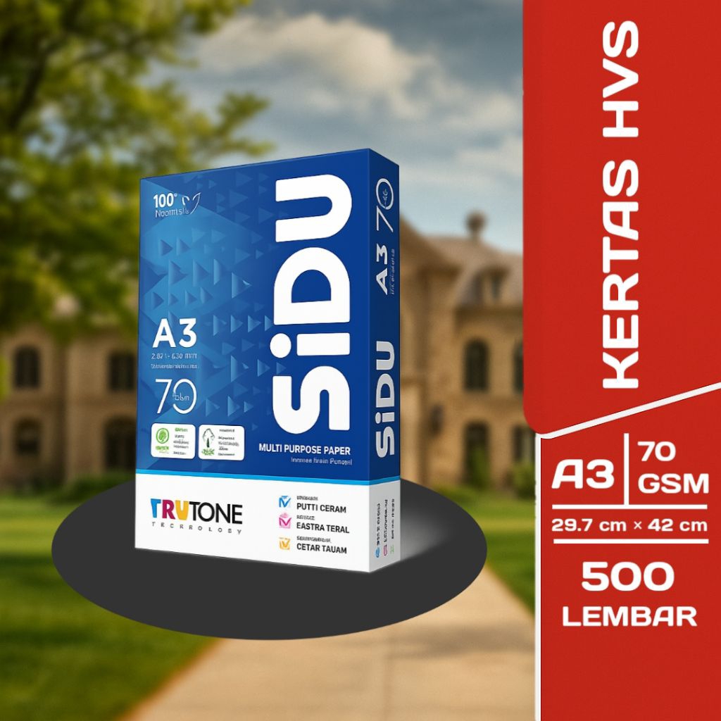 

Kertas A3 HVS SIDU / PaperOne 70gsm - 80gsm | 1 Rim - Kualitas Terbaik Print Fotocopy