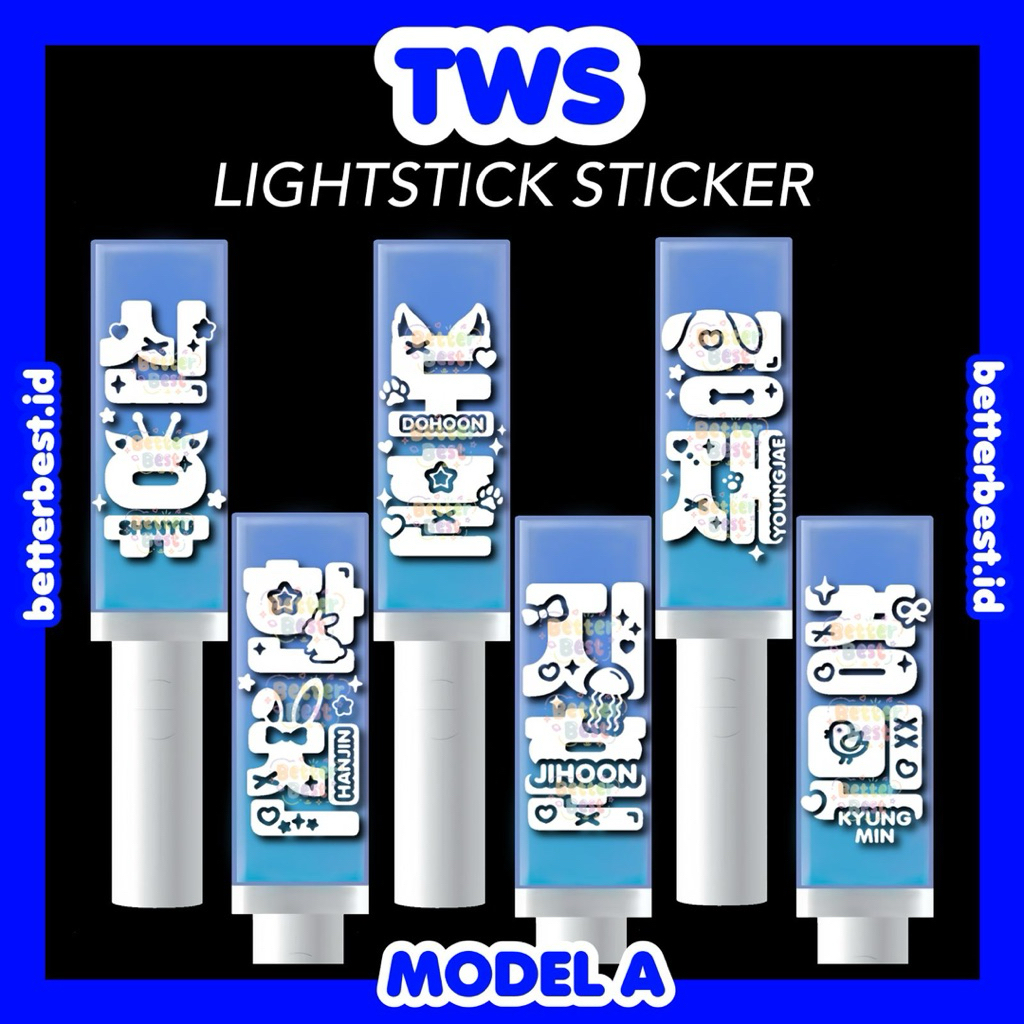 

[‼️TULIS NAMA MEMBER DI NOTES] TWS STICKER LIGHTSTICK DECO REFLECTIVE HOLOGRAM