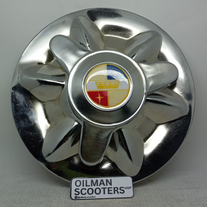 willdop vespa model blimbing r8 satu set depan belakang tutup velg vespa tutup roda vespa ring 8 wil