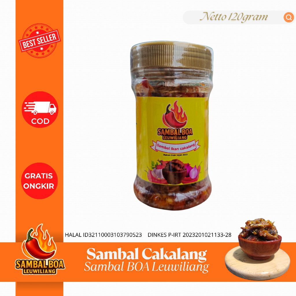 

Sambal BOA Leuwiliang - Sambal Ikan Cakalang Asap 120 gram