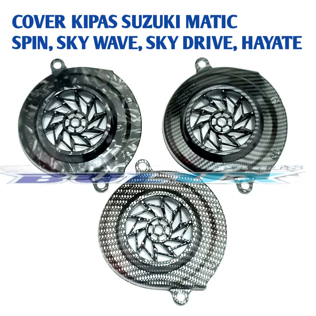 COVER TUTUP PENGAMAN KIPAS MESIN MAGNET CARBON SUZUKI SPIN SKYWAVE SKY DRIVE HAYATE KARBON WTP