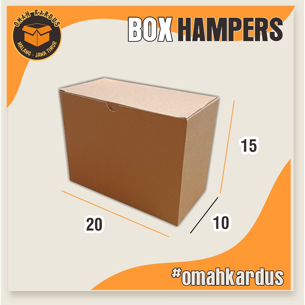 

Box Hampers 20x10x15 cm / kardus box polos / kardus diecut / box diecut / kardus hampers / box souvenir / boxgift / box aksesoris