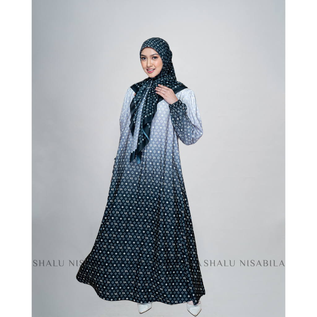 Shalu Nisabila - Bashnin Gamis Dress Monogram Mewah Fashion Wanita Muslimah
