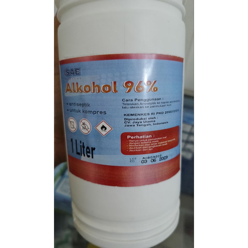 Auto Jewelery Alkohol 96% - Alkohol 1 Liter 96 - Alkohol Sae