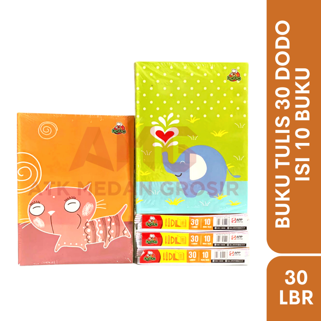 

BUKU TULIS 30 LEMBAR DODO 10 BUKU