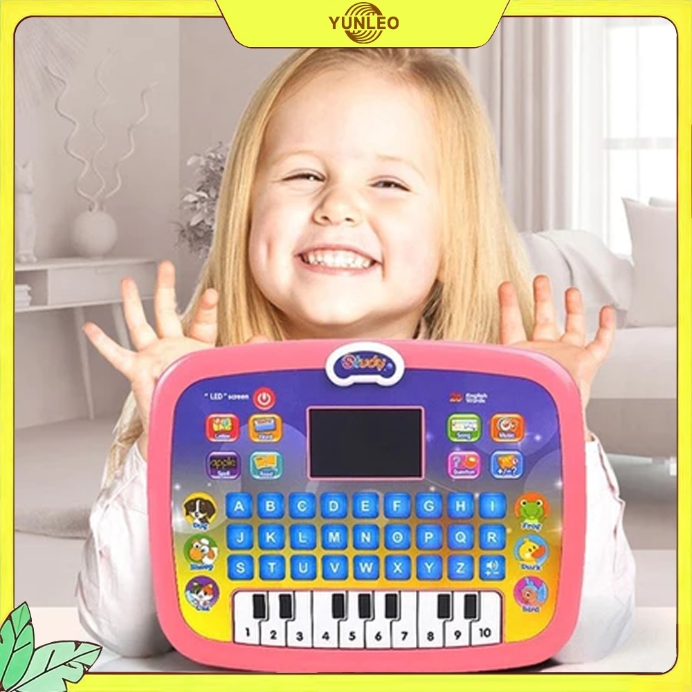 YUNLEO Mainan Edukasi Anak Tablet Belajar Huruf Edukasi Anak Mainan Tablet Musik Piano Anak