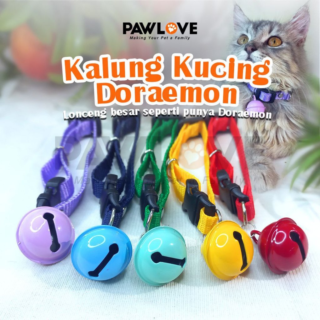 KALUNG KUCING LONCENG DORAEMON - kalung kucing lonceng ufo lonceng besar suara nyaring