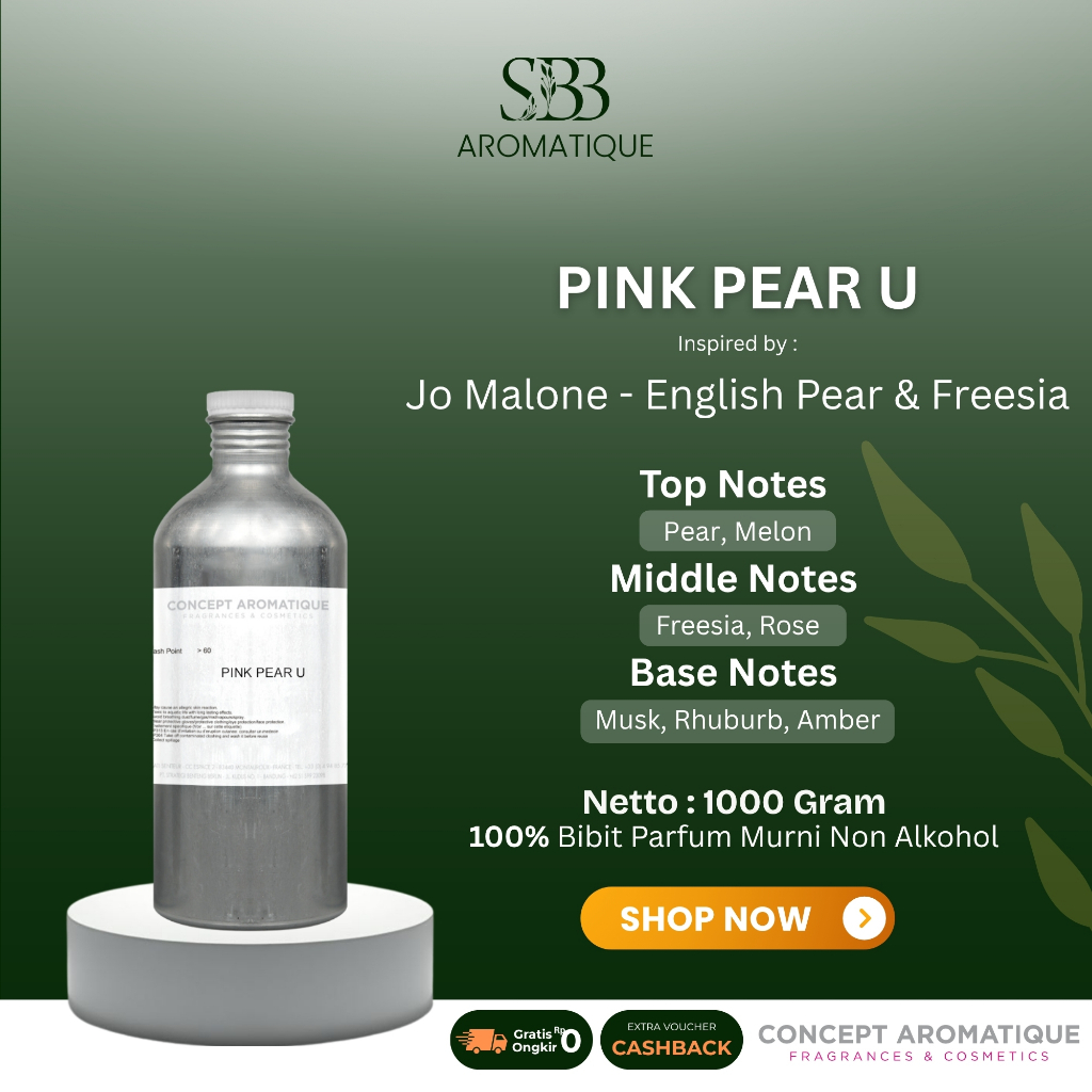 Bibit Parfum Premium Inspired by JoM - 3nglsh Pir & Freresia - Pink Pear U