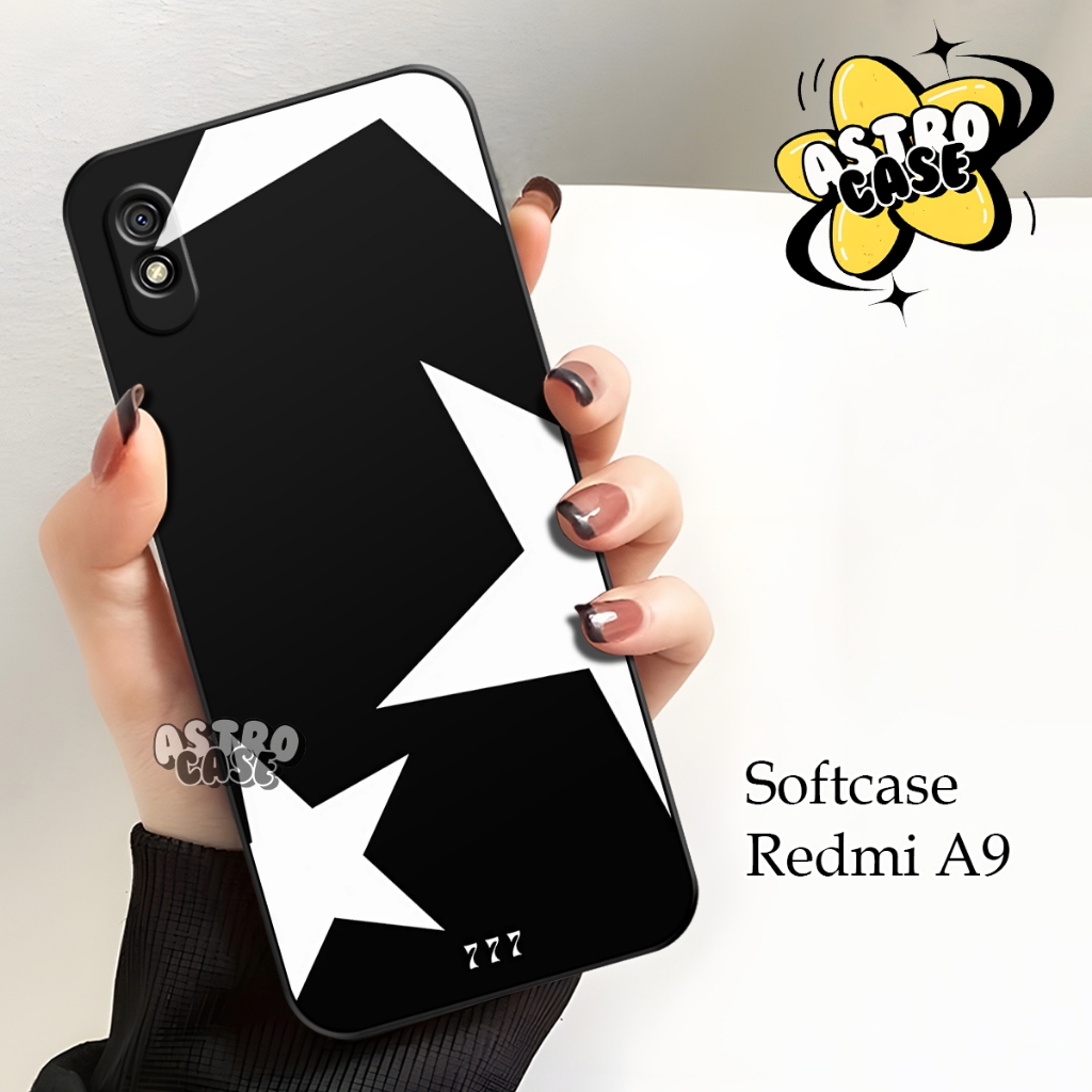 Astrocase- Case Redmi 9A New Full Cover Motif Bintang - Cassing Redmi 9a Full karet Case Keren Redmi