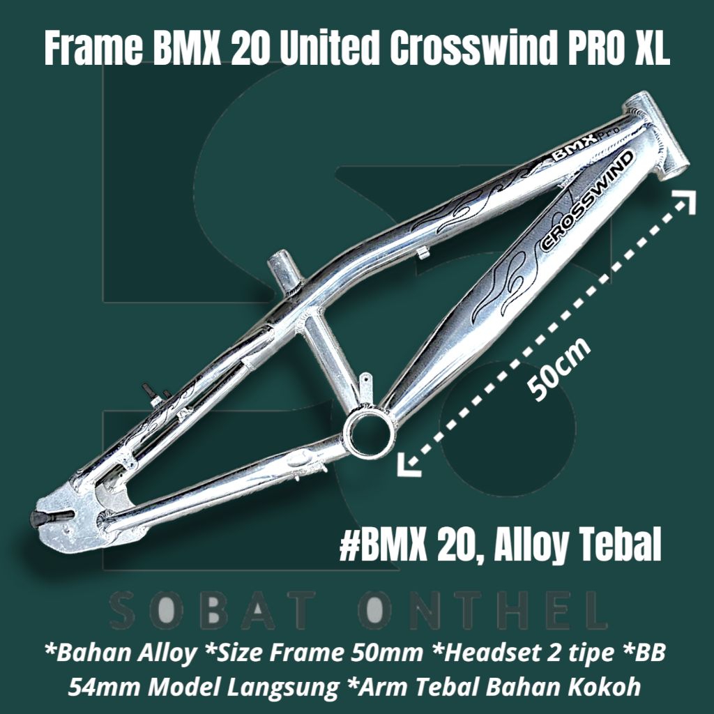 Frame Ragangan sepeda BMX 20 United Crosswind Alloy