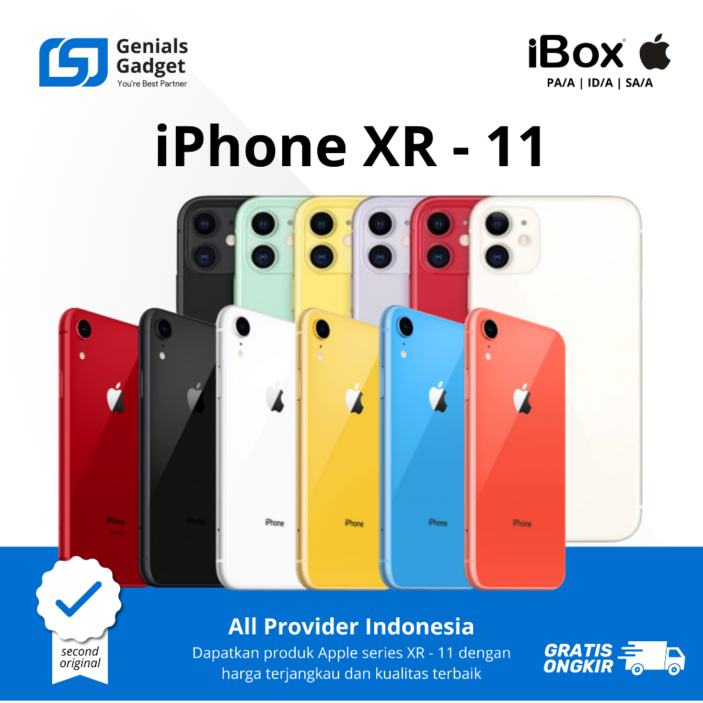 GG - IP XR | Iphone 11 64gb 256gb Garansi Resmi Ibox-Inter - Fullset Like New