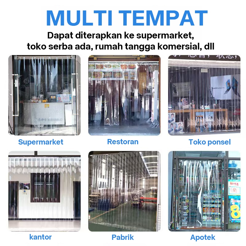Tirai pintu AC gorden pintu kamar gorden pintu kamar pvcTirai Magnet Elegan bahan plastik PVC anti
