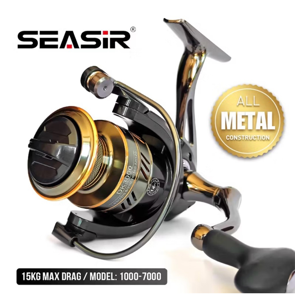 [OFFICIAL] SEASIR DK 1000-7000 Reel Pancing One Way Gulungan Pancing, 14 + 1BB 5.2:1 Rasio Gigi Tari