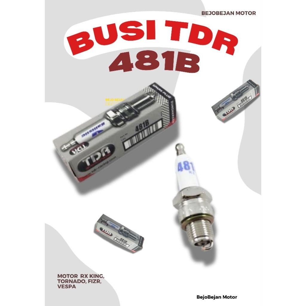 Busi RacingTDR 481B untuk motor Fizr, Fiz R, Alfa, Tornado, RX King,