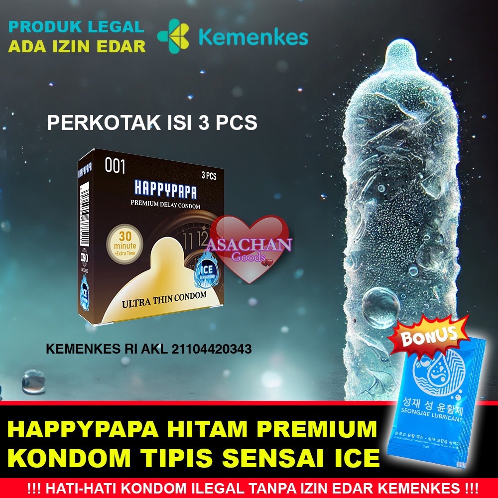 Condom 001 Premium SUPERTIPIS Anti Bocor Berduri Bergerigi BerPelumas Pengiriman COD Privasi Aman