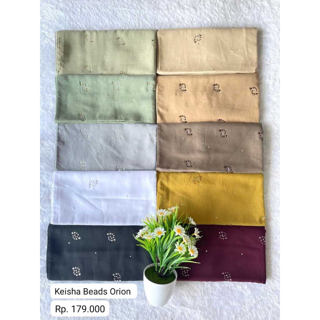 ELZATTA SCRAF [Keisha Beads Orion] Jilbab Wanita segi Empat Muslim Syari