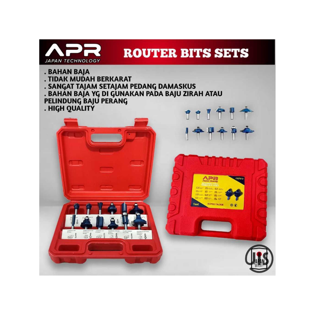 APR AP51 router mata profil kayu trimmer alat pertukangan rumah Jual Mata Trimmer Router Bit Set