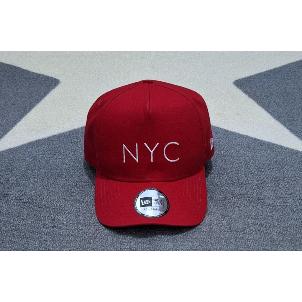 topi merah new era nyc unik second original bekas