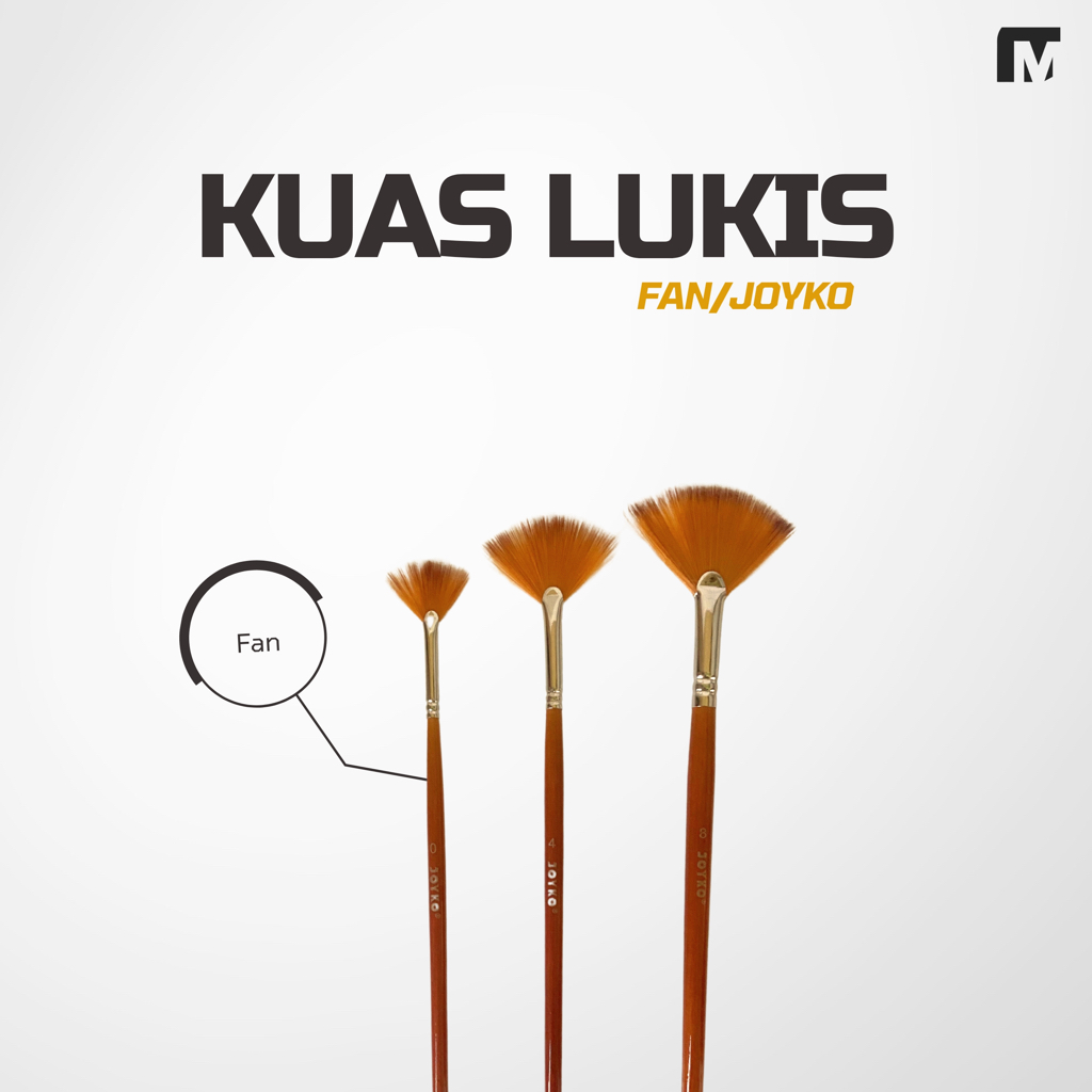 

JOYKO Kuas lukis cat Akrilik/lukis cat air/lukis cat minyak 3 pcs