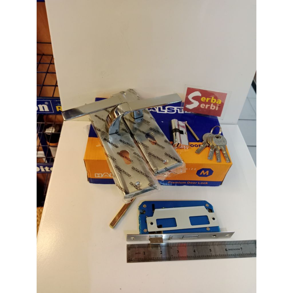 *KUNCI PINTU SEDANG/TANGGUNG*Kunci pintu door lock set komplit ukuran sedang