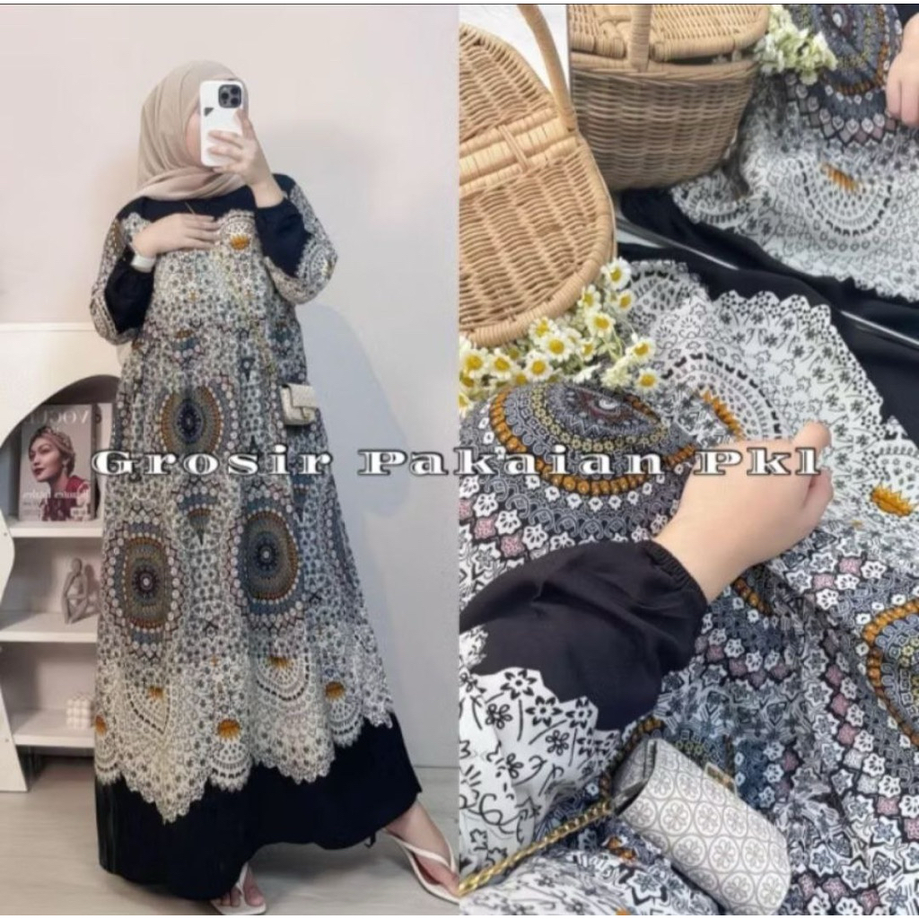 GAMIS MIDI RAYON VISCOSE NEW MOTIF