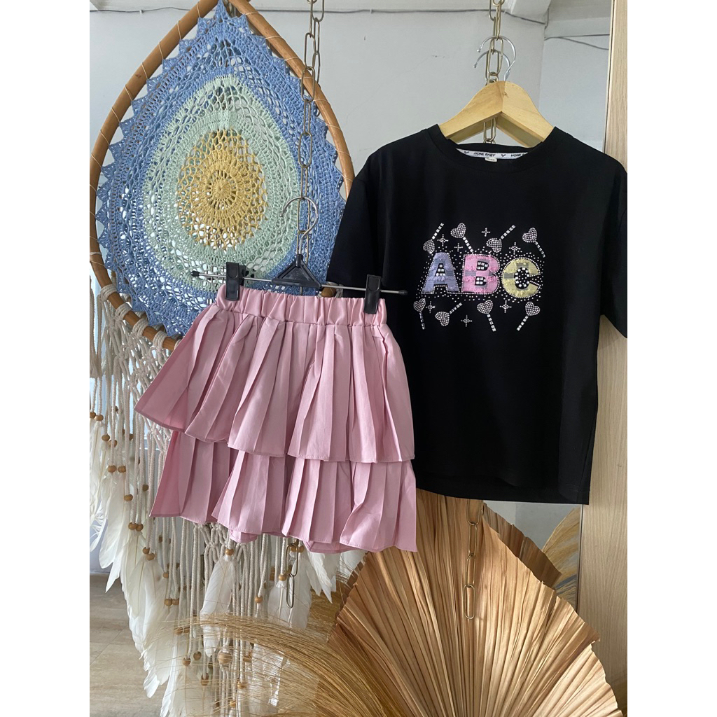 SETELAN ROK CELANA PRISKET ANAK PEREMPUAN 3-7th