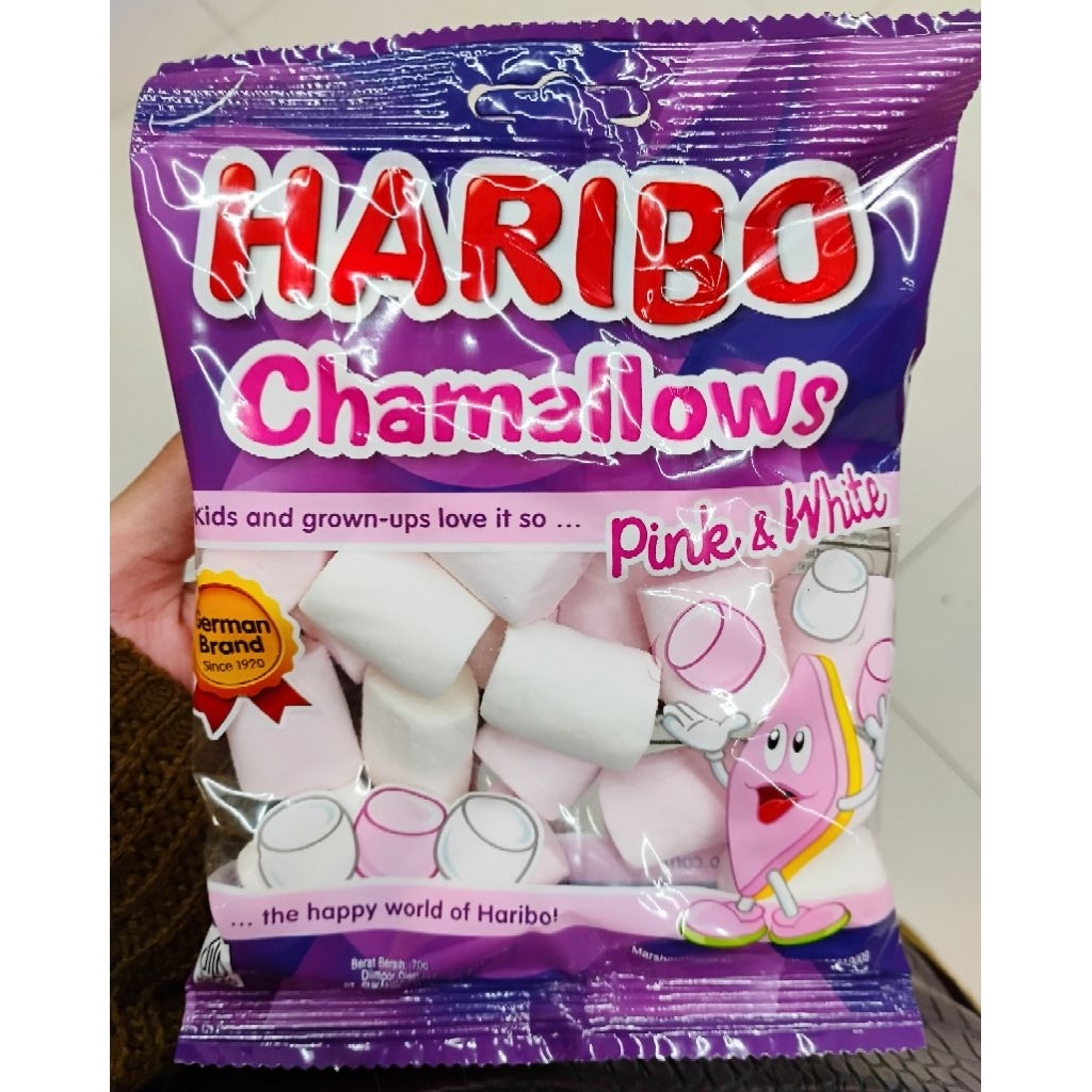 

Haribo Chamallows Gummy Candy Pink&White 70Gr