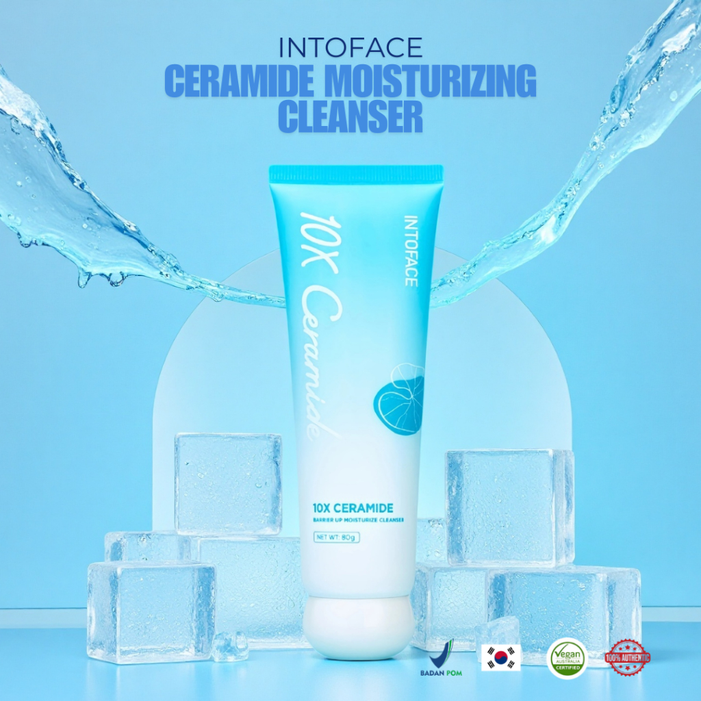【BPOM】INTOFACE 10X Ceramide Barrier Up Facial Wash Low PH Face Wash Moisturize Facial Cleanser Sabun