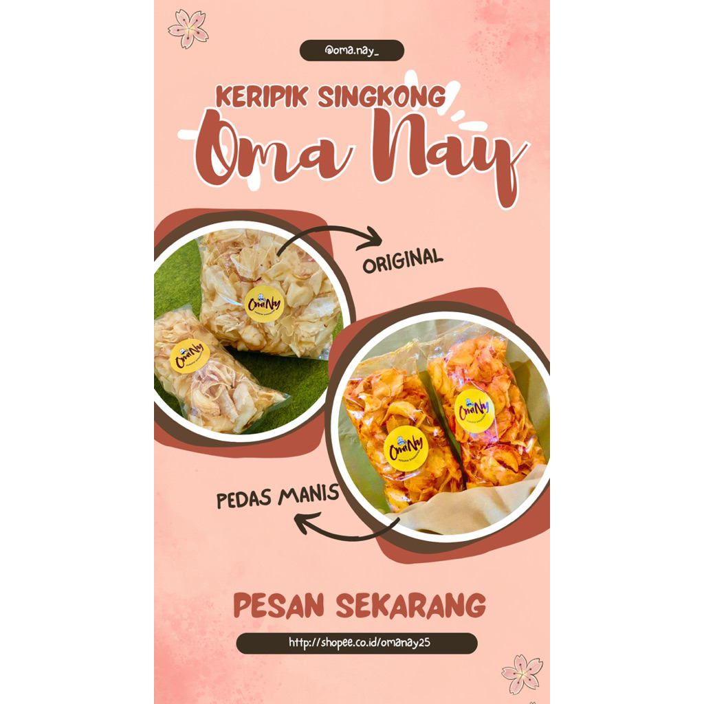 

Keripik Singkong Rasa Original dan Pedas Manis