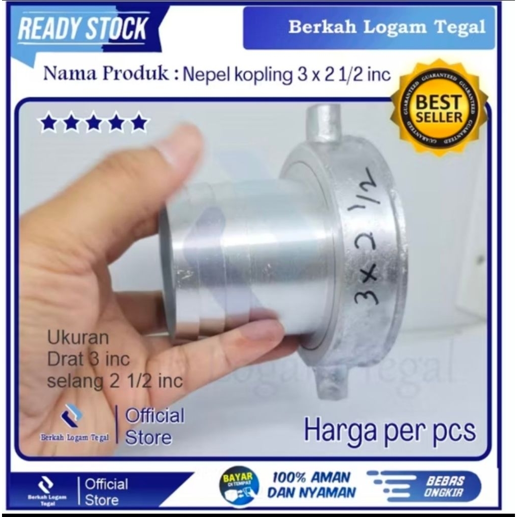 Sunbloom Drat Nepel Alkon 3X2 Inci Aluminium Ingot Soket Pompa Air & Irigasi Anti Karat