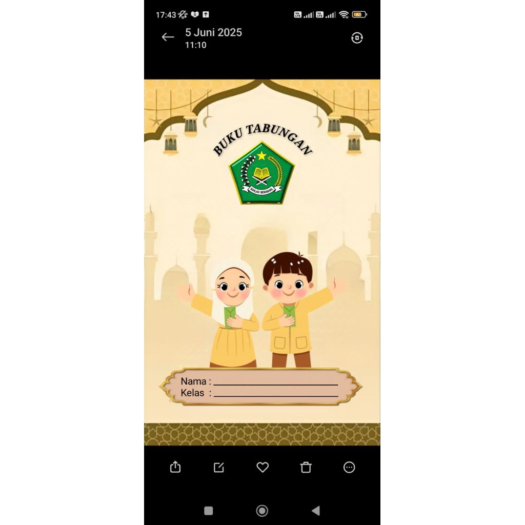 

BUKU TABUNGAN PAUD # BUKU TABUNGAN MI CUSTOM 16 Halaman