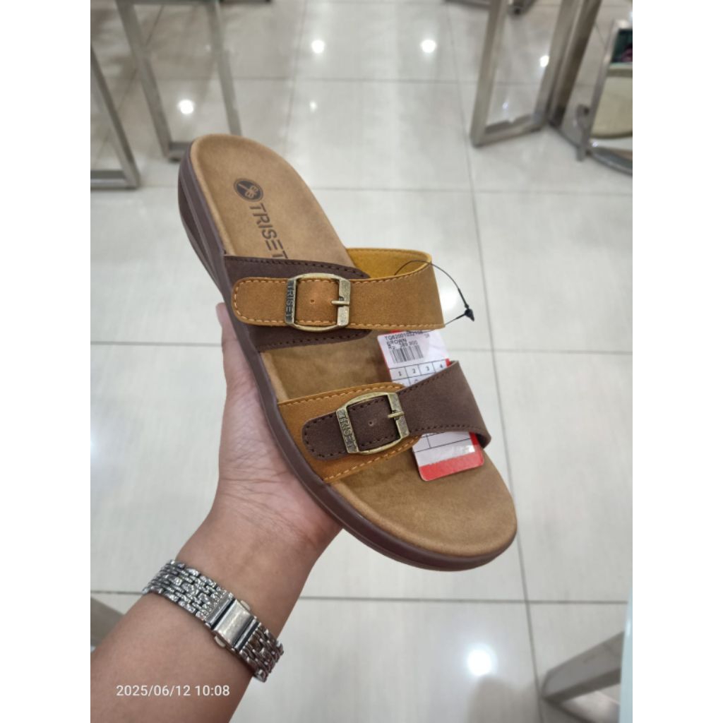 sandal wanita flat empuk TRISET ori matahari