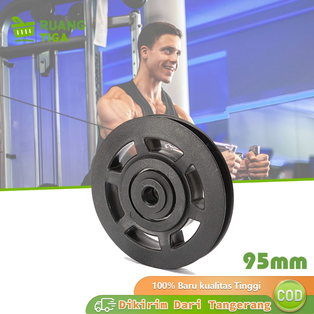 95mm Roda Katrol Bearing Universal Premium Untuk Kabel Gym Single Katrol Pulley Gym Roda Tali Sling